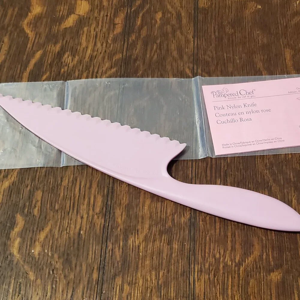Pampered Chef Pink Nylon Knife